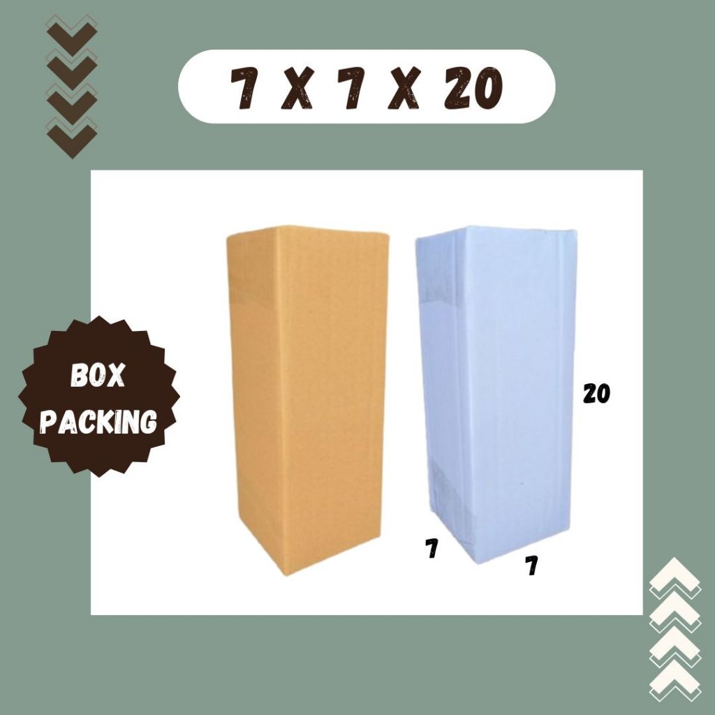 

Karton 7x7x20 Kardus A1 Packing Dus Kotak Kemasan Box Aksesoris Souvenir Sparepart Obat Madu