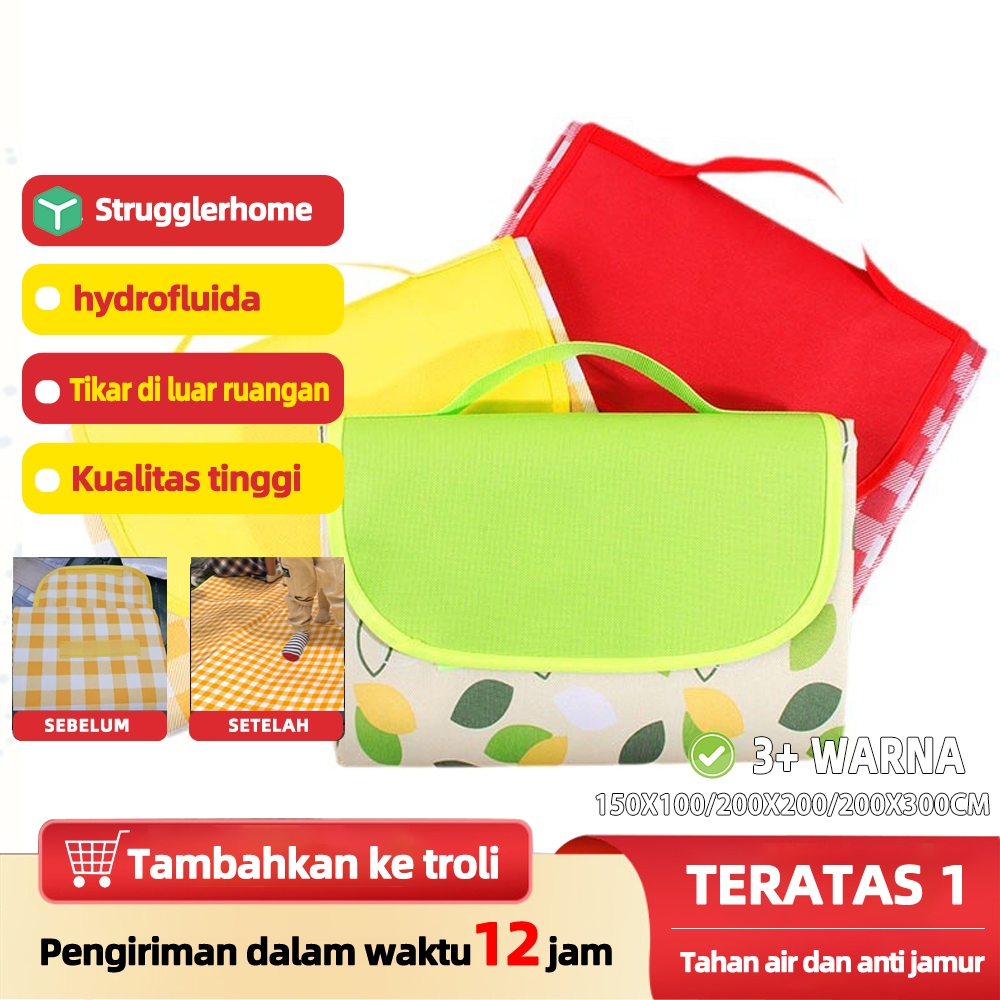 【strugglerhome】kain piknik karpet piknik tikar lipat piknik tiker piknik tikar piknik waterproof