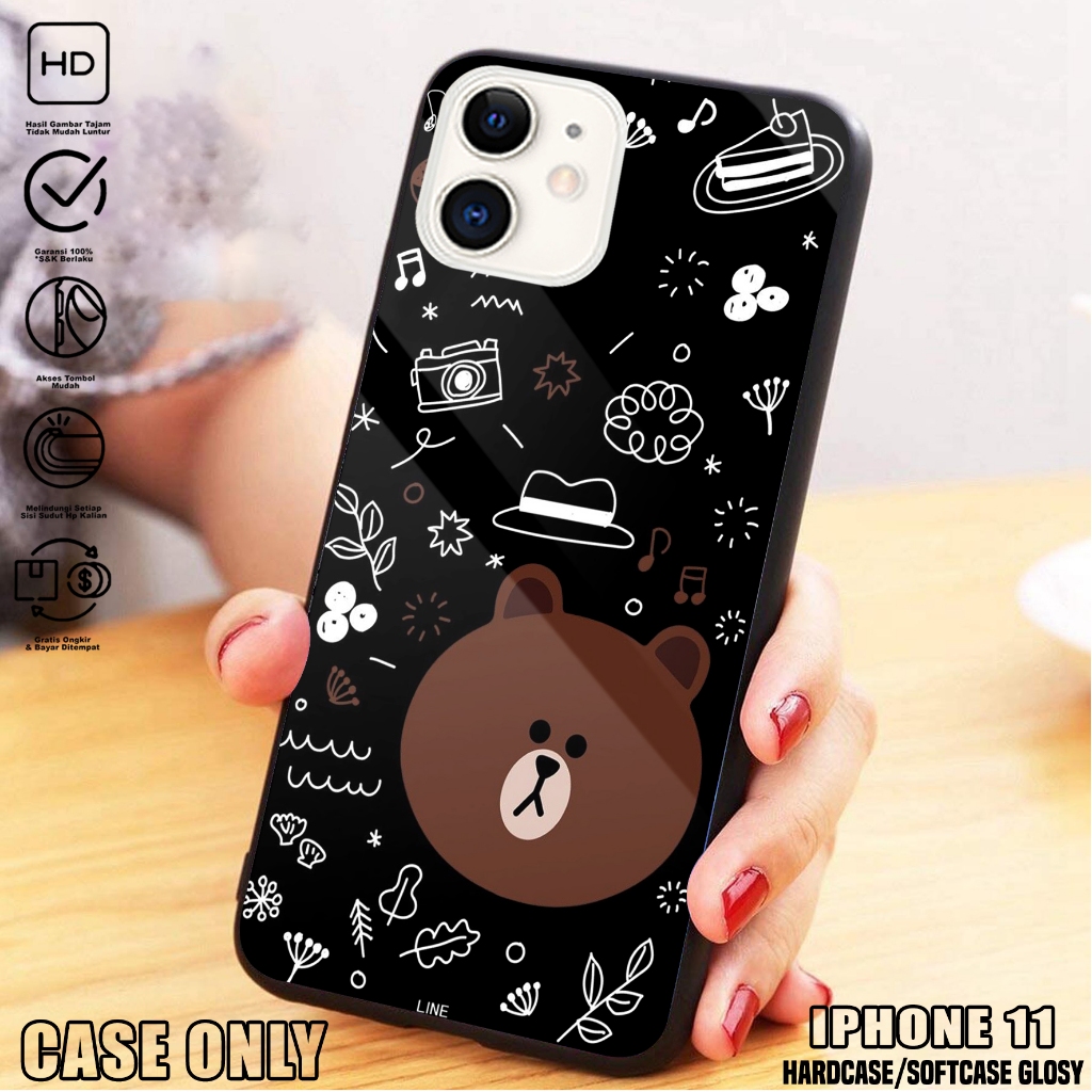 Case IPHONE 11  - Casing IPHONE 11 [ BEAR ] Silikon IPHONE 11  - Kesing Hp - Casing Hp  - Case Hp - 
