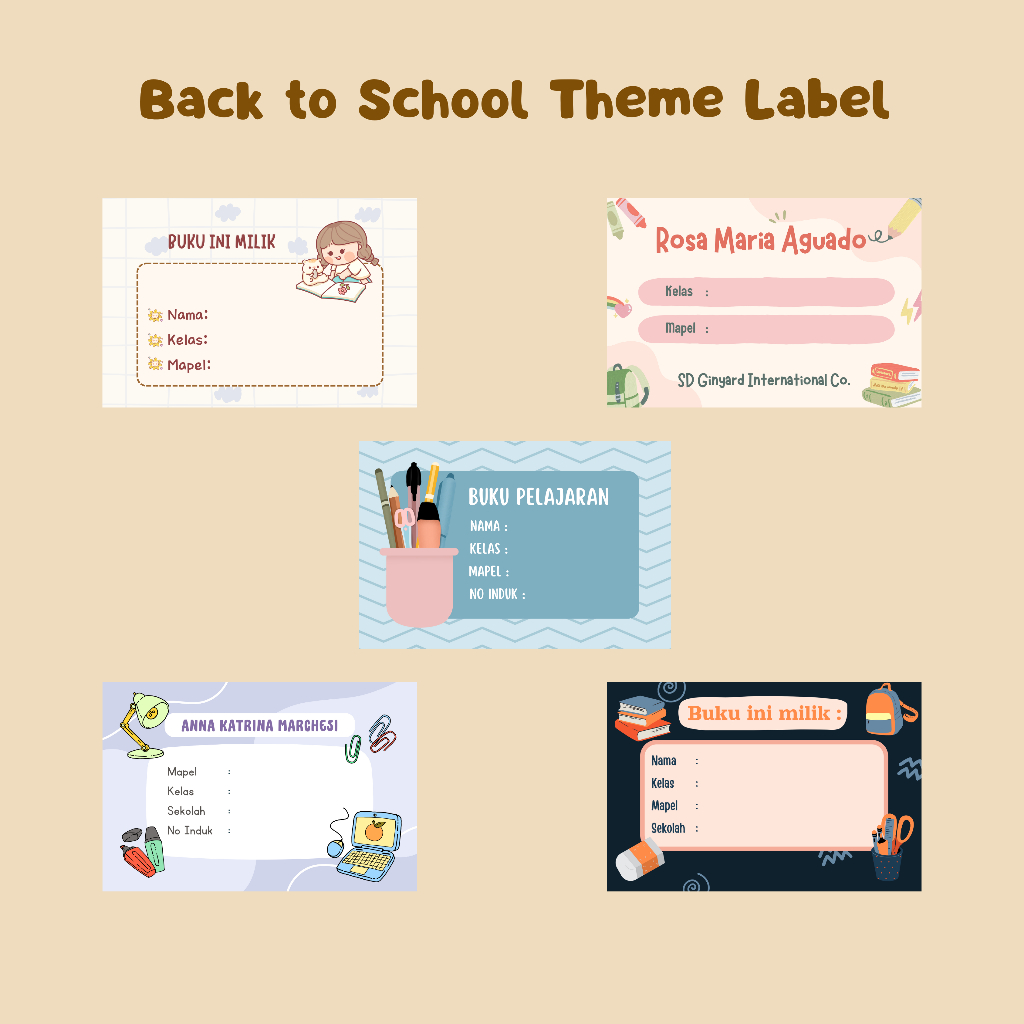 

Label Sticker Label nama anak label sekolah sticker nama buku