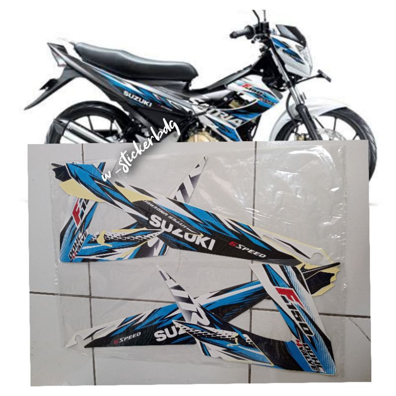 Striping Lis Suzuki Satria Fu Satria F 2013 Putih Hitam