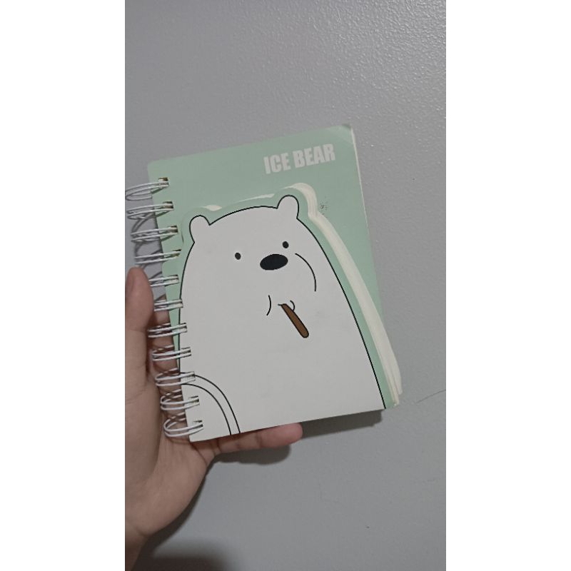 

notebook, catatan kecil, buku tulis, miniso, miniso x we bare bears, we bare bears, ICE BEAR [baca deskripsi]