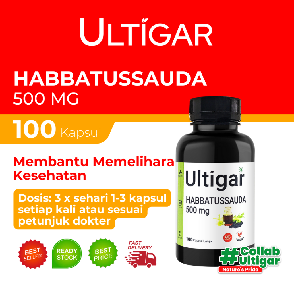 Ultigar Habbatussauda 500 mg ISI 100 KAPSUL LUNAK