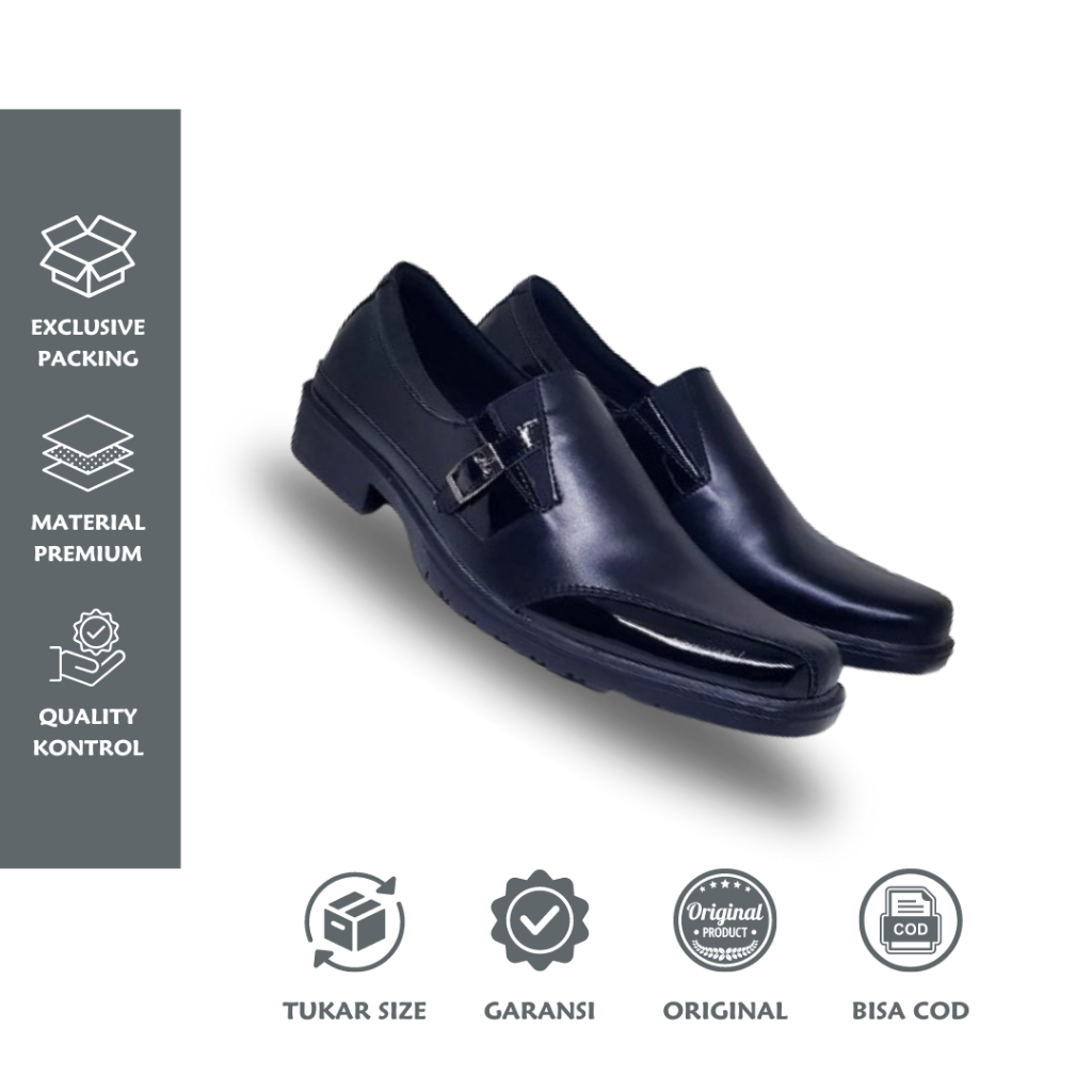 RAS  Myron - Sepatu Big Size 43-48 | Pantofel Pria Formal Model Slip On