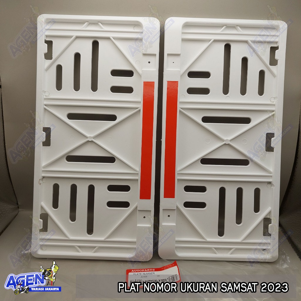 bingkai plat nomor SAMSAT 2023/dudukkan plat nomor motor ukuran samsat 2023 TERBARU