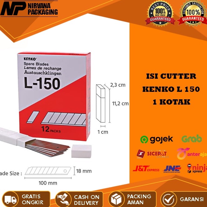 

KODE G86Q ISI PISAU CUTTER CUTER BESAR KENKO L 15 L15 L5 REFILL KATER SEKOTAK 12 TUBE