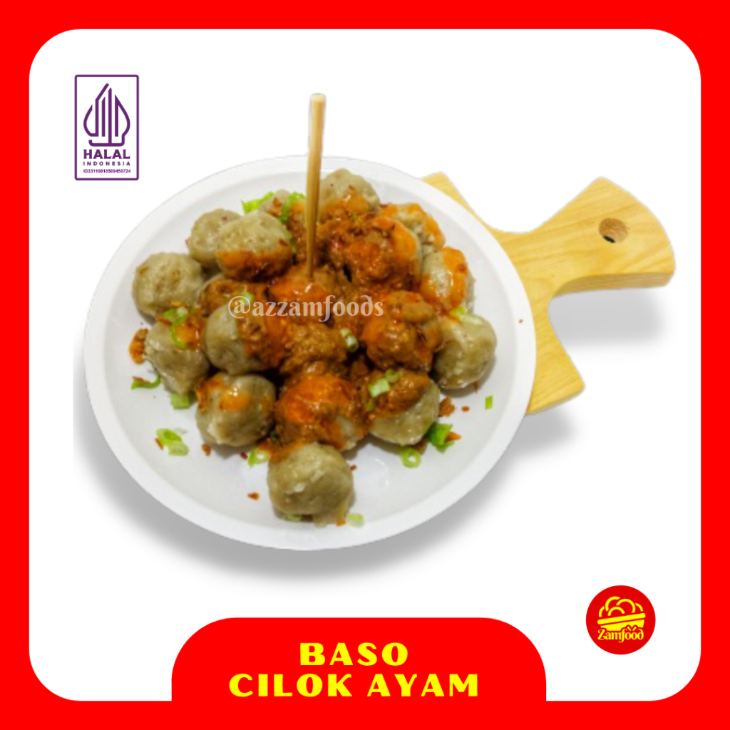 

BAKSO CILOK AYAM BUMBU KACANG GLUTEN FREE 20 PCS halal tanpa pengawet