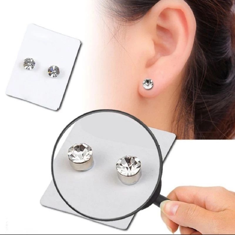 Anting Magnet Berlian tanpa Tindik / Anting Tanpa Tindik Pria Dan Wanita