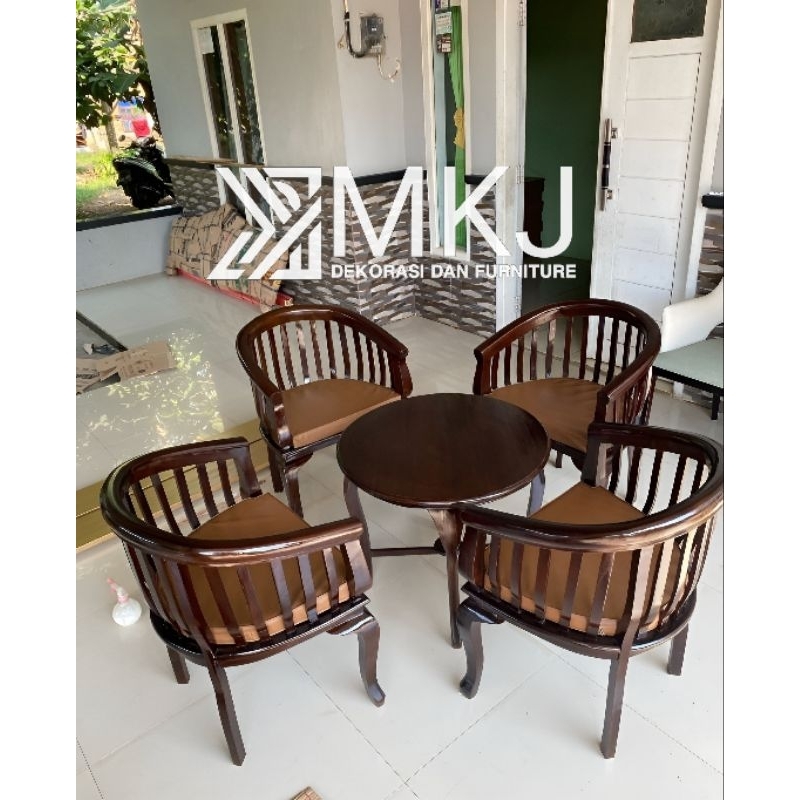kursi teras betawi / kursi teras betawi bahan kayu jati / kursi tamu clasik / kursi betawi / kursi t