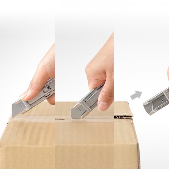 

KODE N35R OLFA Pisau Cutter SK12 All Stainless Steel Safety knife SK12