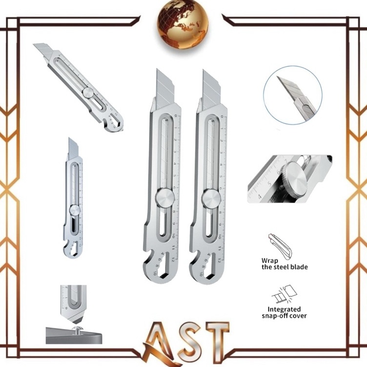 

KODE U57F Cutter Pisau Tajam Besar Kater Baja Stainless Anti Karat Bahan Kuat Tebal Bagus Multifungsi