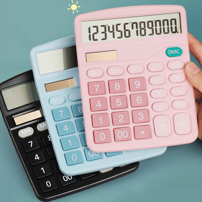 

KODE L56K KALKULATOR MACAROON 12 DIGIT 2 POWER AESTHETIC BISA PAKAI BATERAI DAN CAHAYA MATAHARI BS