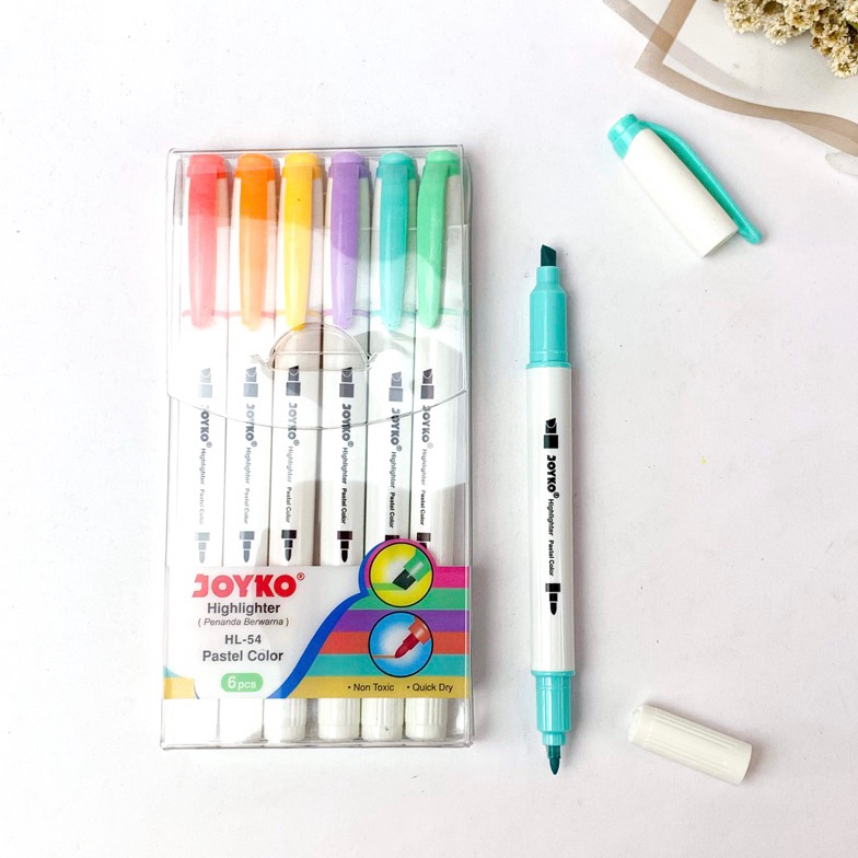 

KODE N45G Highlighter Penanda Joyko HL54 1 Set 6 Pcs 6 Warna