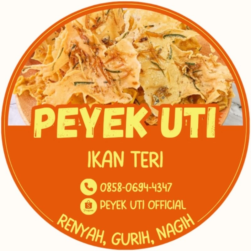 

PEYEK UTI VARIAN IKAN TERI. KEMASAN BOX MIKA. NETTO 130GR