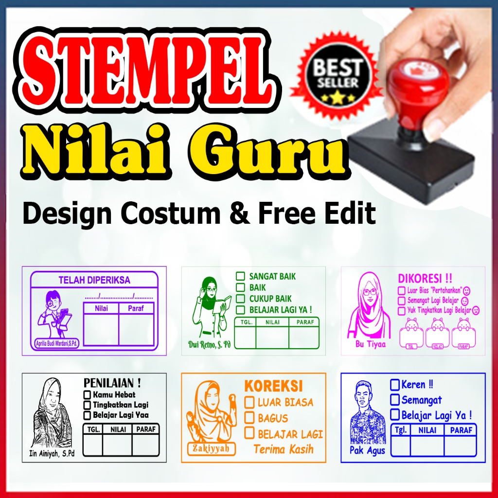 

Stempel Guru/stempel nilai / Penilaian / Koreksi / Checked / Reward