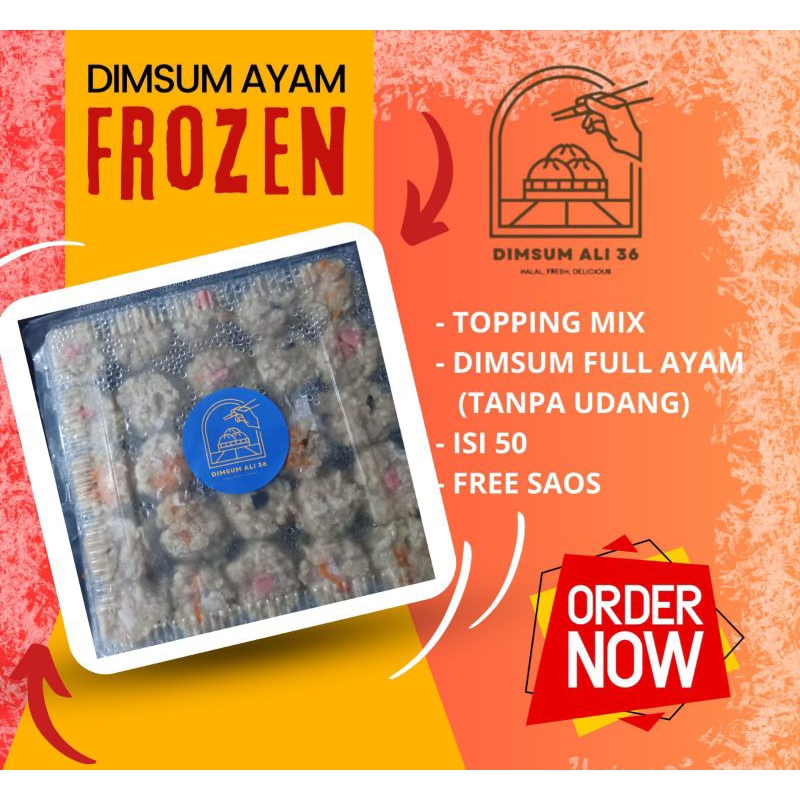 

Dimsum ayam Frozen isi 50 pcs halal