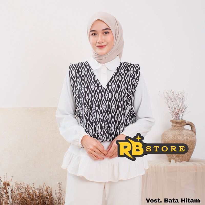 Vest Batik Wanita Modern Rompi Outer Katun Rompi Batik Outer Batik Wanita
