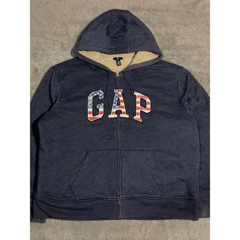 zip hoodie sherpa gap
