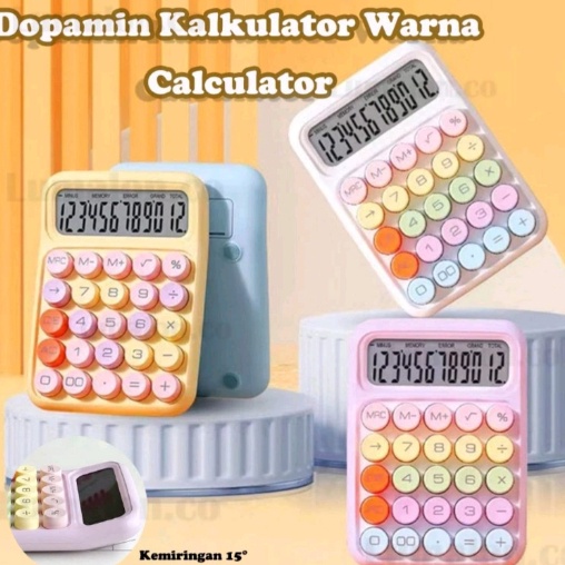 

KODE L86S Korea Dopamin Kalkulator Warna 12digis Display Besar Keyboard Dot Mekanik Tombol Besar Alat Tulis