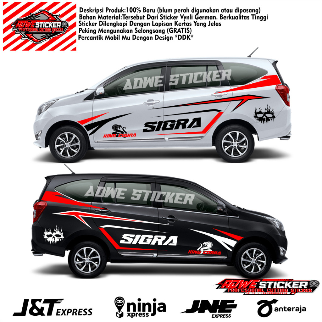 STIKER STICKER CUTTING STIKER MOBIL SIGRA CUTTING LIST BODY MOBIL SIGRA
