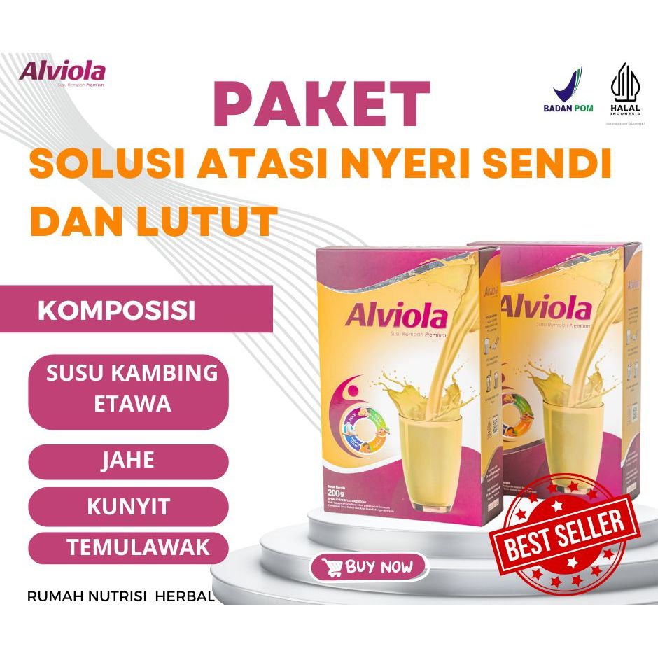 

PAKET 2 BOX ALVIOLA SUSU REMPAH PREMIUM BANTU ATASI MASALAH PERSENDIAN,TULANG KEROPOS,PERNAFASAN ASAM URAT,STROKE,KURANGI KOLESTROL