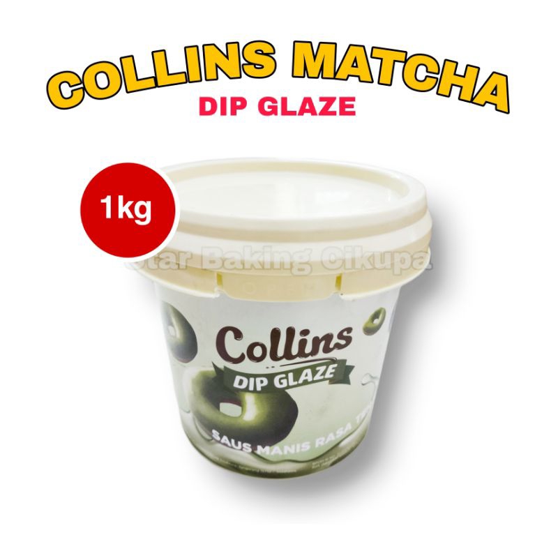 

COLLINS DIP GLAZE MATCHA 1KG Topping Rasa Teh Hijau