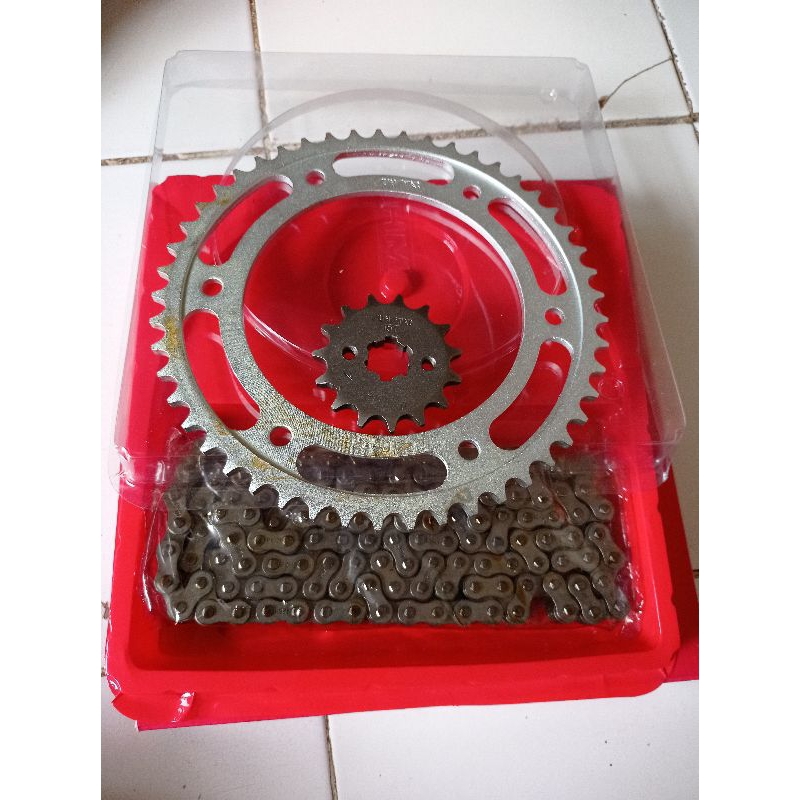 Gear Set Plus Rantai Komplit Honda CRF 150L Kualitas Ori