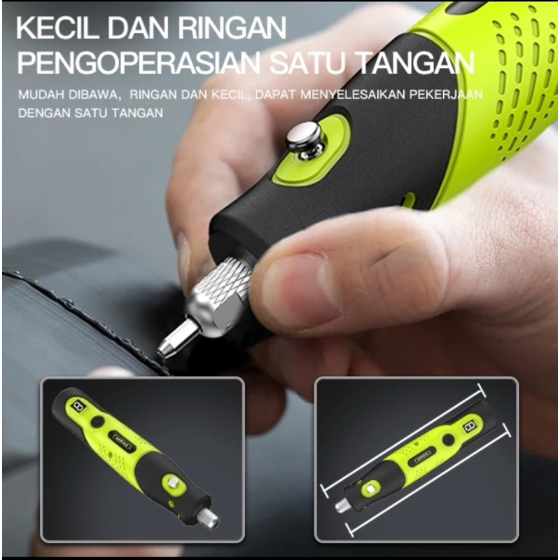Pen Mini Grinder Cordless Gerinda Mini Grafir Potong Poles Ukir Tanpa Kabel