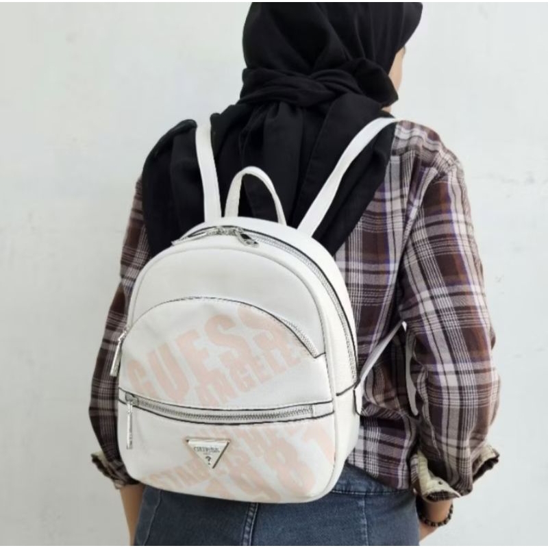 tas ransel manhattan wanita backpack size small medium mommy diaper bag fashion logo