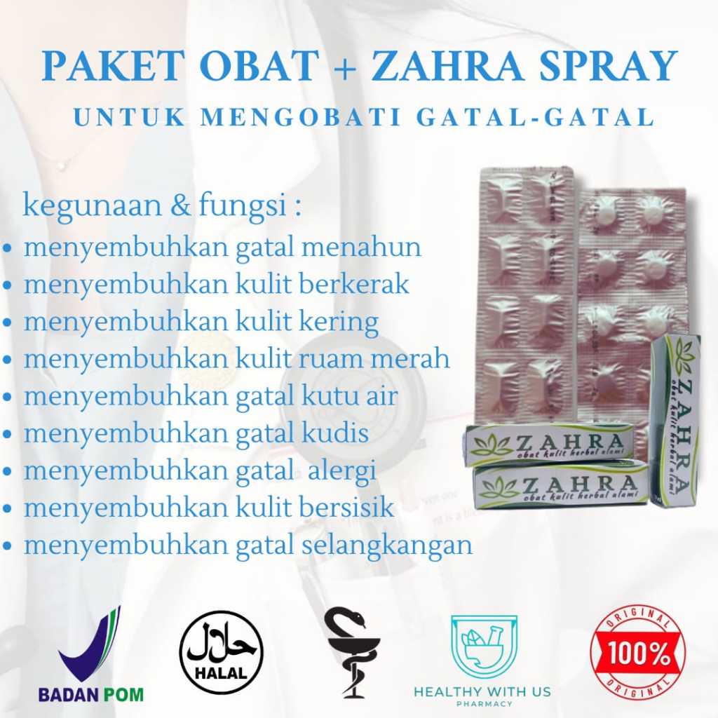 100% Original Paket Spray & Obat Minum Atasi Gatal-Gatal, Eksim, Jamur (BISA COD)