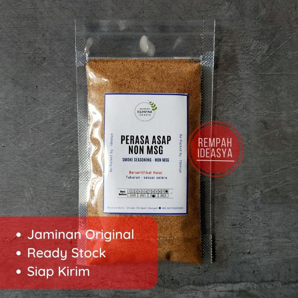 

Bumbu Perasa Asap Smoke Powder Seasoning No Msg