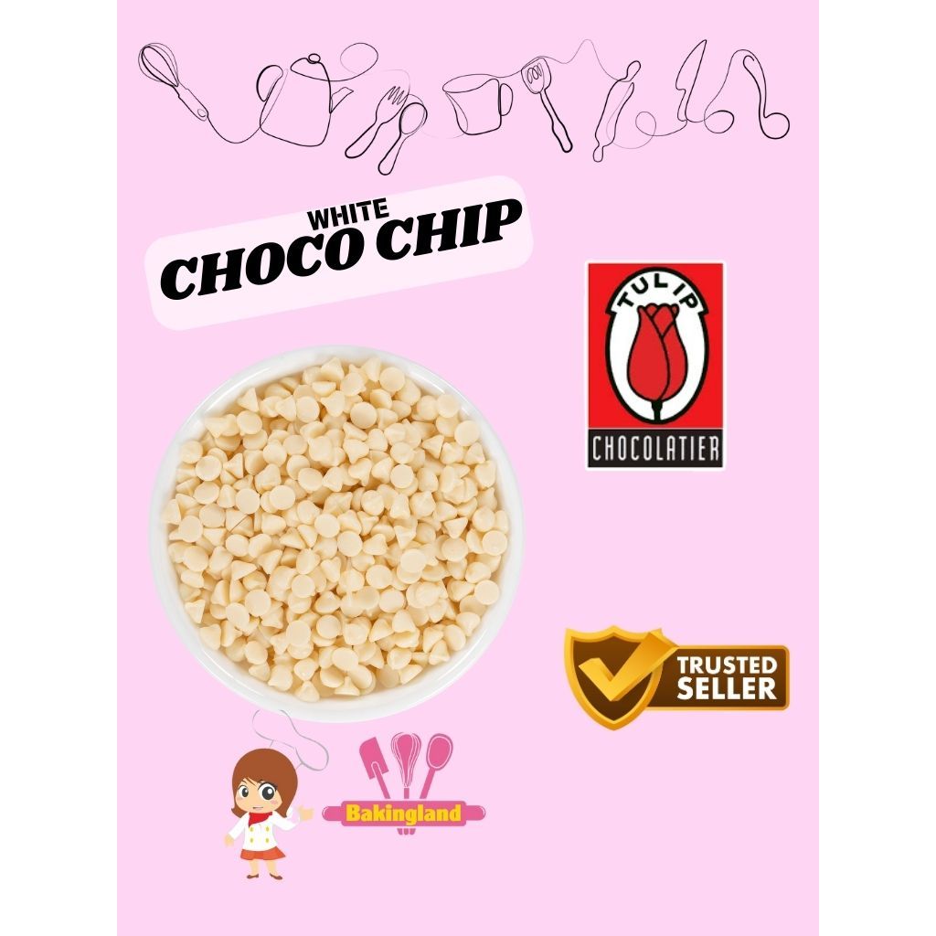 

Choco chip white tulip 200gr