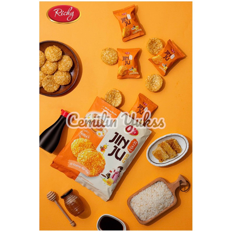 

bGF Richy Jinju Rice Crackers 134,4g Honey Rice Crackers BBQ Pink Seasalt Rice Crackers Vietnam
