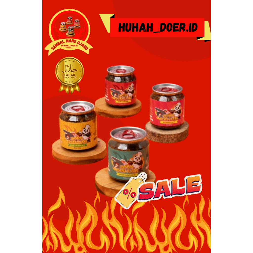 

Sambal Cumi Doer/Bandeng Doer/Ayam Doer/Teri Pedas Manis 200g Sambel Mang Ujang