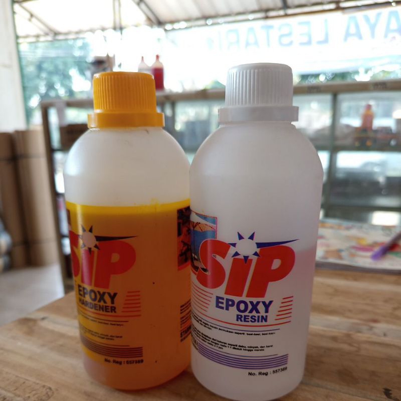 Perekat Epoksi Dua Komponen Resin dan Hardener Serbaguna untuk Kayu Logam Kaca 1 Set 500 gram