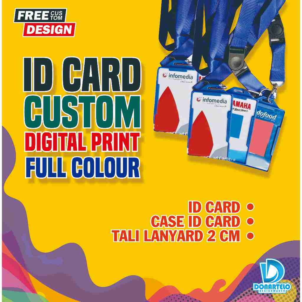 

FREE DESAIN || TERMURAH Paket Tali LANYARD Id Cad custom dan Casing lengkap || Name tag
