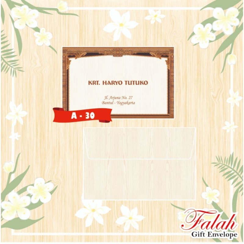 

Amplop Kondangan Falah kode A-30 Amplop Motif Murah tanpa cetak Nama