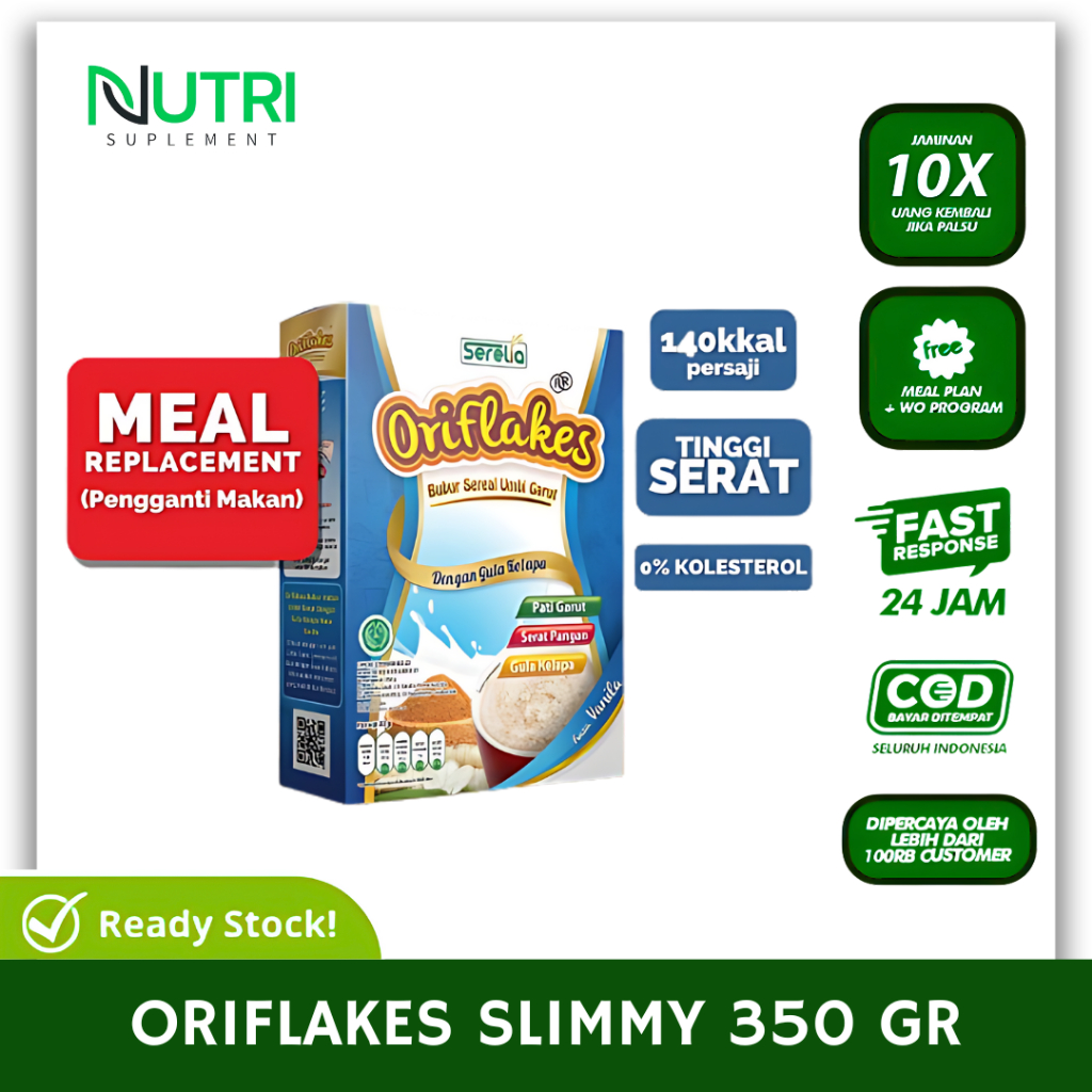 

Oriflakes Sereal Umbi Garut Slim Diet 350 GR