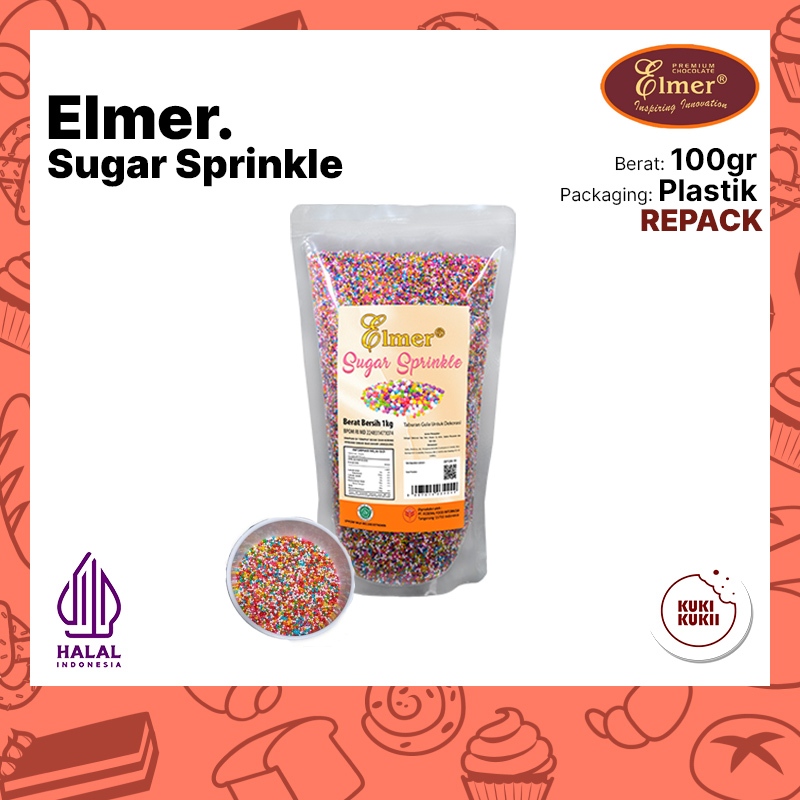 

Elmer Sugar Sprinkle 100gr REPACK | Trimit Kue Elmer 100 gram