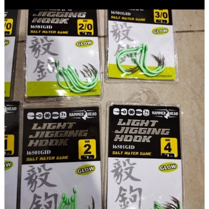 kail pancing hammerhead jigging light jigging 16501 gid flou nyala