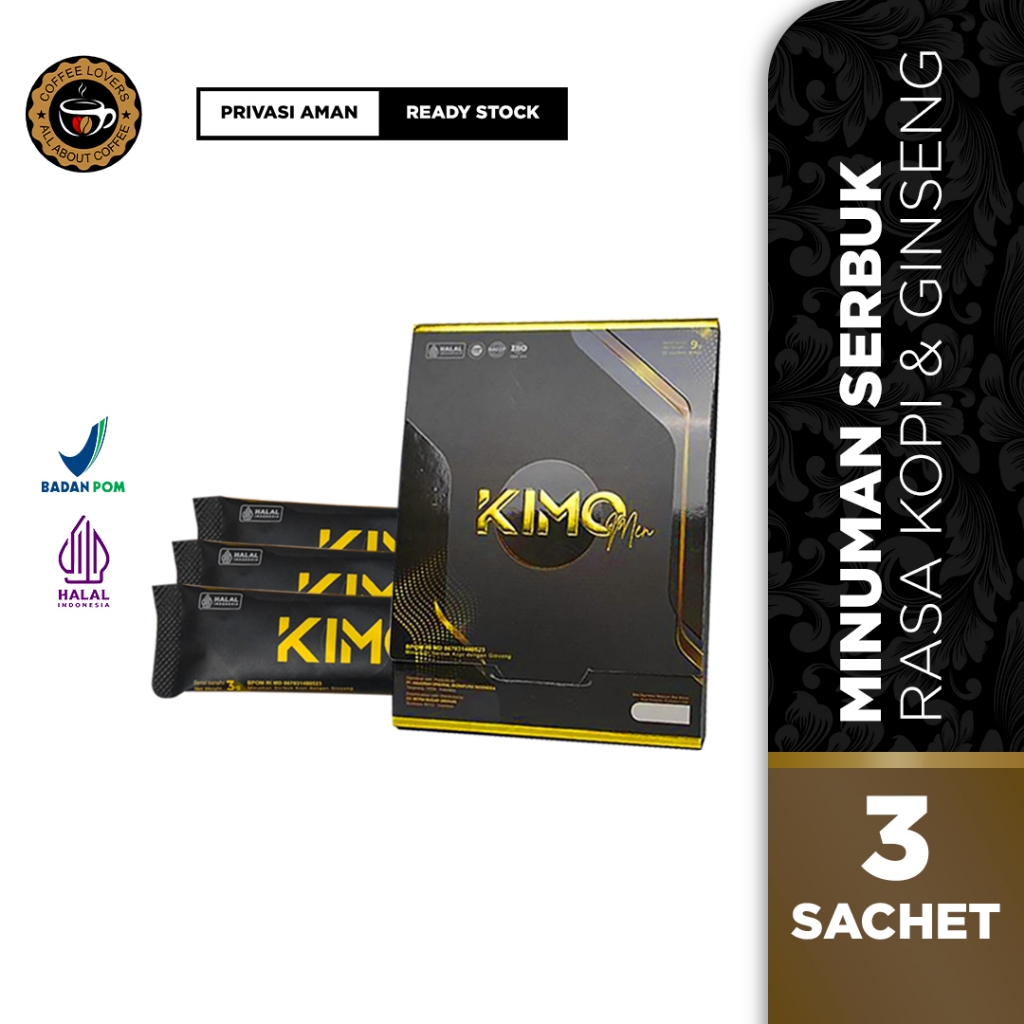 (100% ORI) Kimo Ginseng 3 Sachet - Kimo Minuman Serbuk Obat Kuat Pria | Penambah Stamina Pria BPOM
