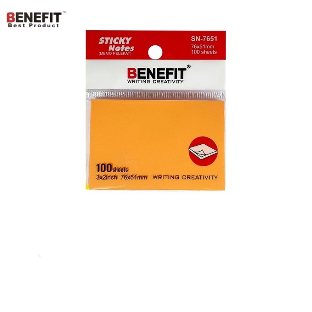 

STICK NOTE BENEFIT SN-7651T