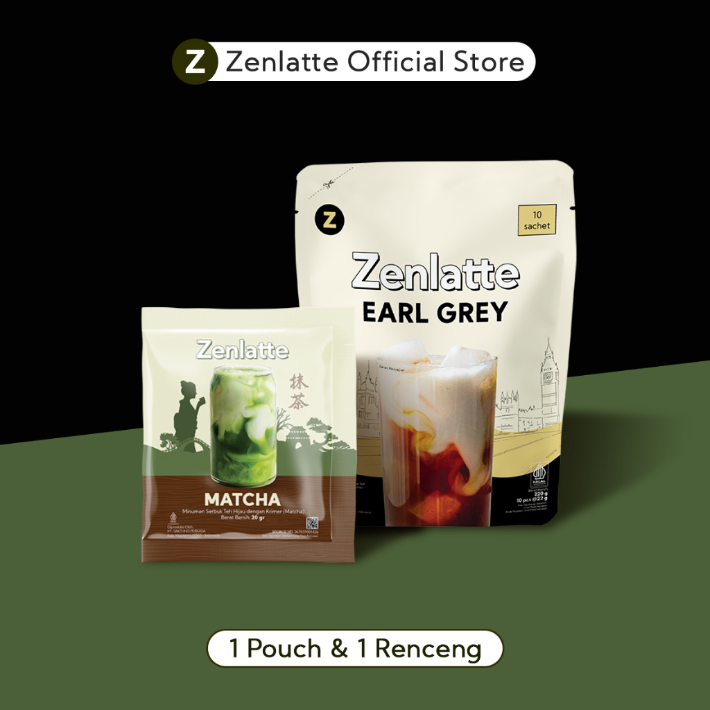 

Bundling - Zenlatte Earl Grey Pouch & Matcha Renceng