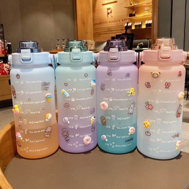 Botol Minum Viral 2lt Stiker - StartUpStore