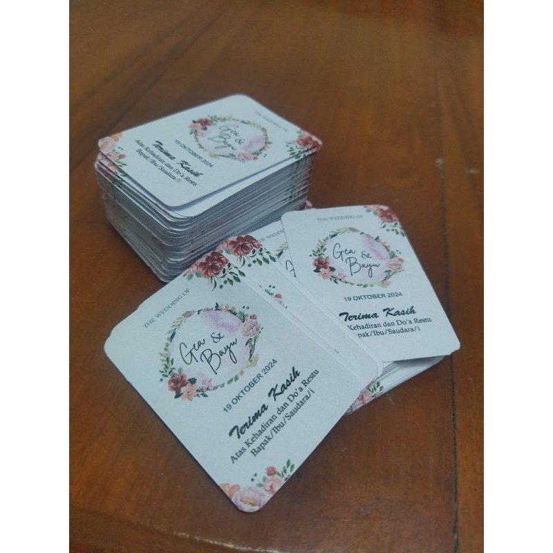 Souvenir card | kartu ucapan | stiker ucapan terimakasih