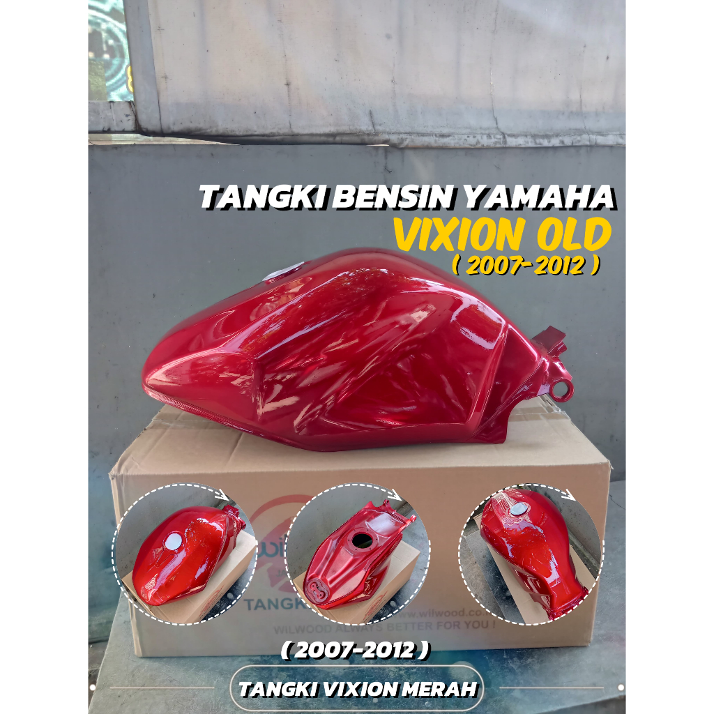 TANGKI VIXION OLD HITAM & MERAH TANGKI VIXION PUTIH/TANGKI BENSIN VIXION OLD/LAMA 2007-2012 TAKAYAMA