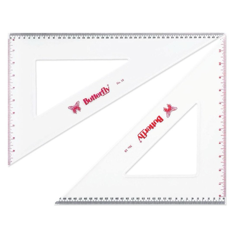 

Penggaris Segitiga Butterfly No. 18 - Triangle Ruler
