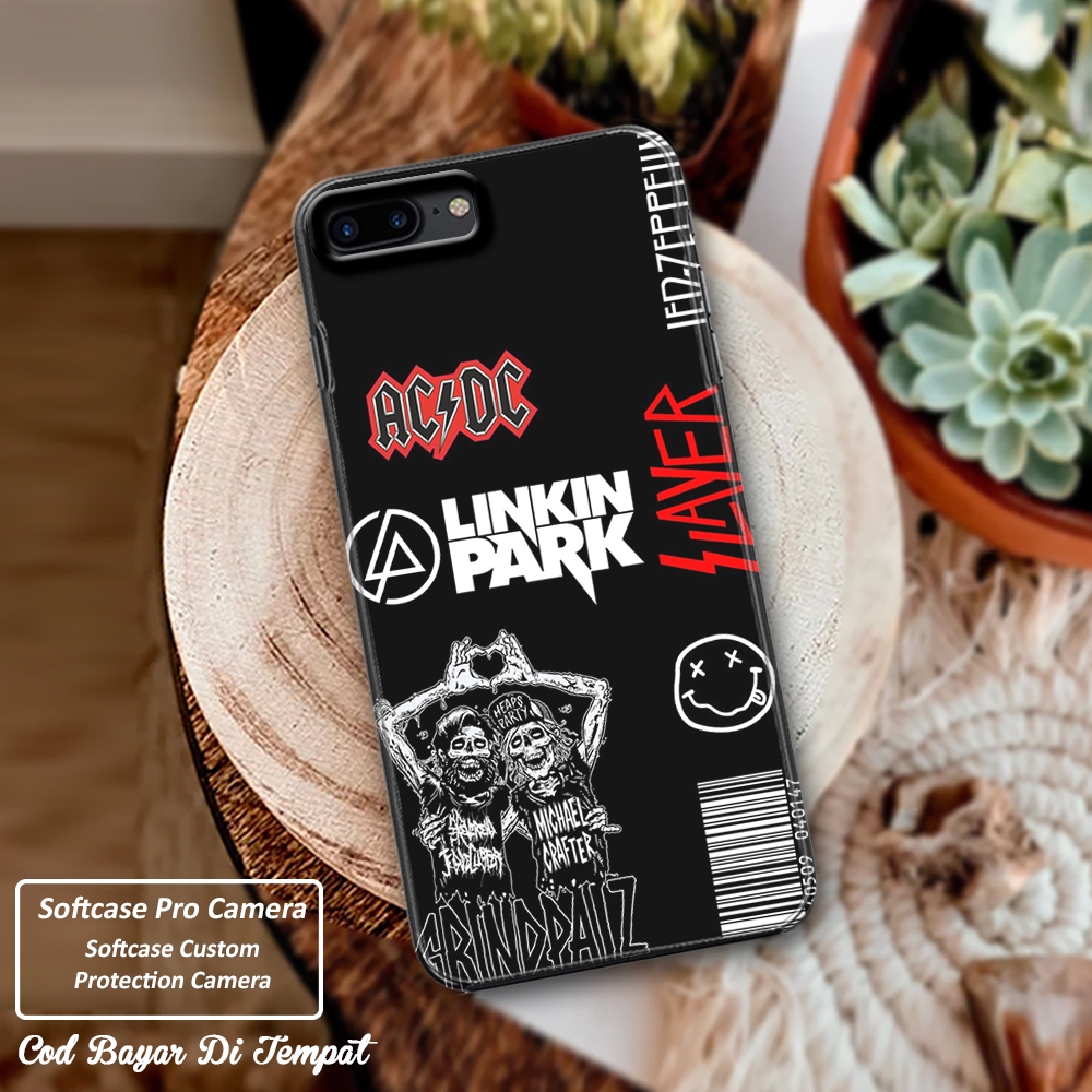 Softcase Pro Camera Case Hp IPHONE 7 PLUS - IPHONE 8 PLUS Fashion Softcase Case ACDC Terbaru  - Untu