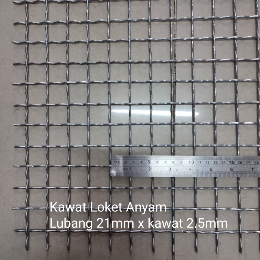 Kawat Loket Anyam Galvanis Lubang 21mm x kawat 2.5mm