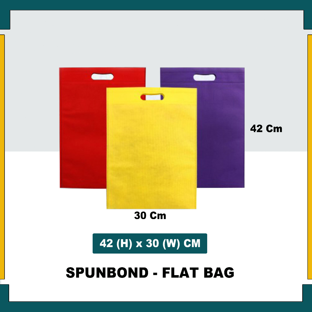 

Tas Spunbond 42x30 cm/Goodiebag/Tas Kain/Tas Kado/Flat Bag/Souvenir